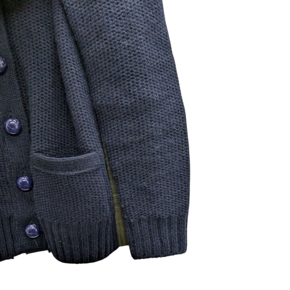 【お値下げ】sacai ドッキングニットジャケット sacai ネイビー ドッキングニットジャケット - メルカリ