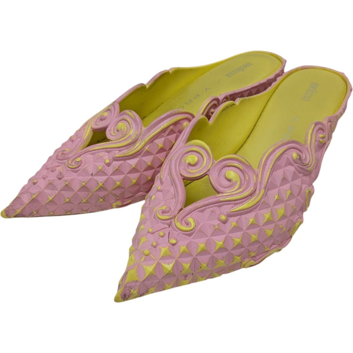Y． PROJECT×melissa COURT SHOEデザインミュール ピンク