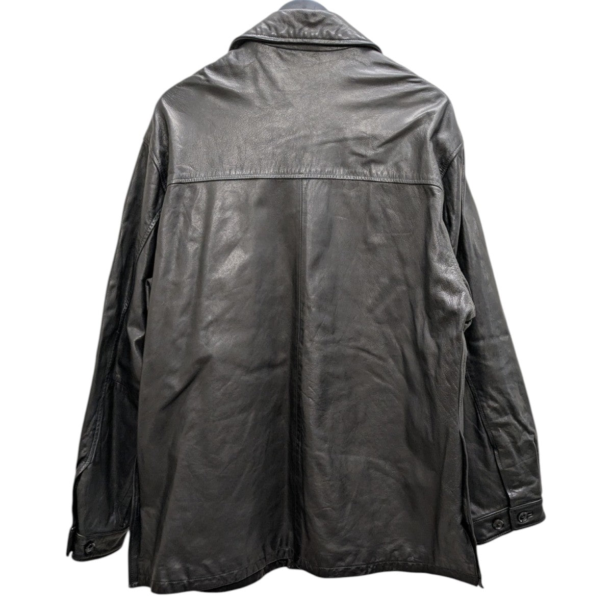 YOKE(ヨーク) GOAT LEATHERCAR COAT BLACK レザーハーフコート