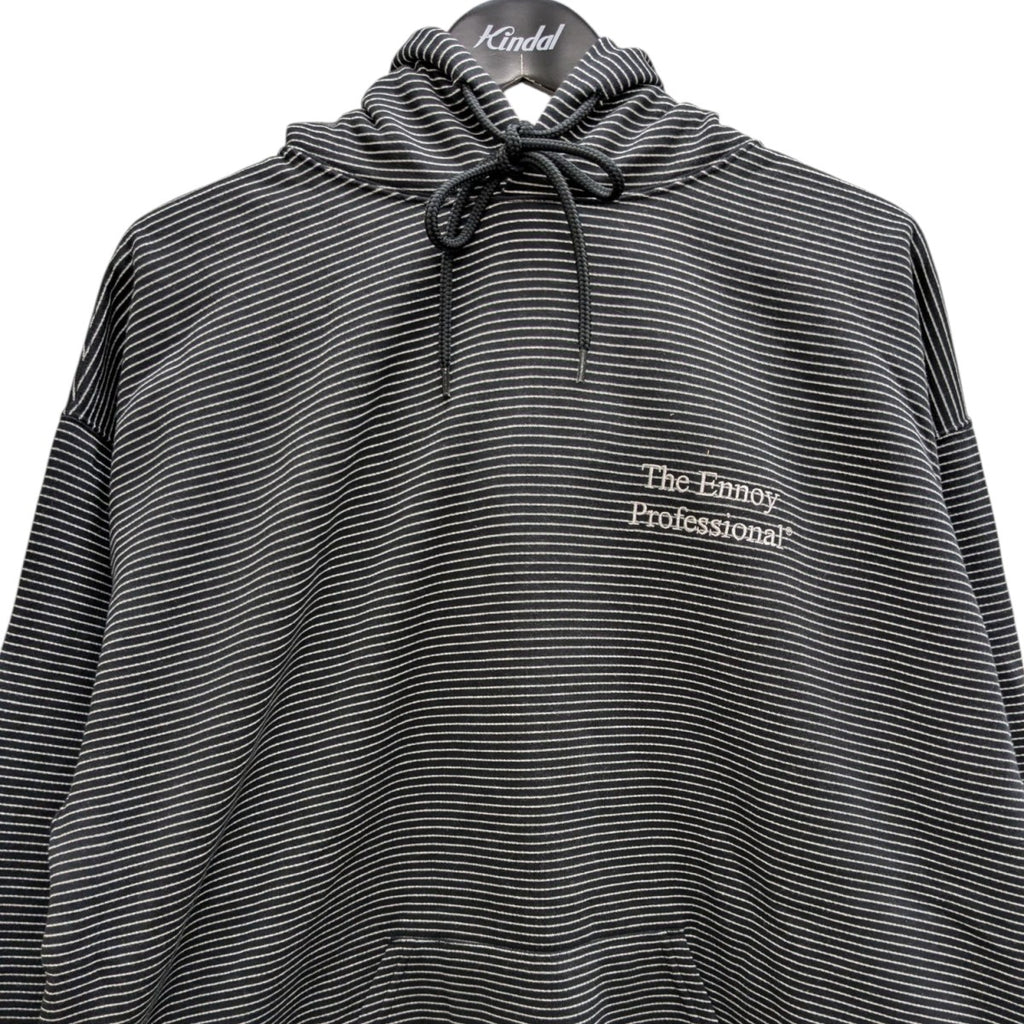 ENNOY(エンノイ) 24AW Border Hoodie Sweat ボーダーロゴフーディ  