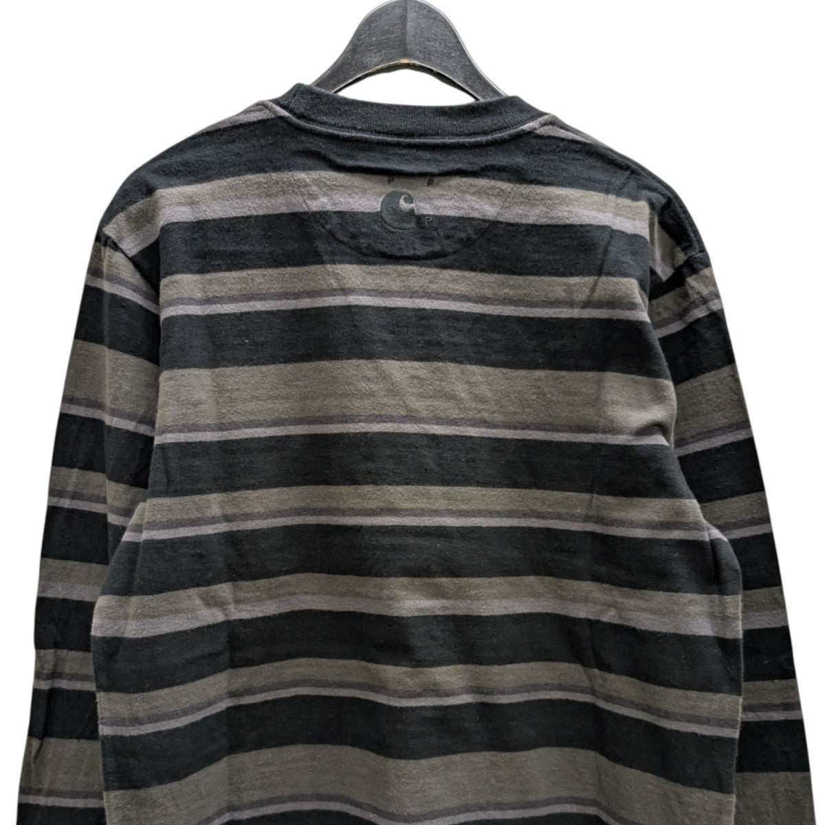 CarHartt×POP TRADING COMPANY POP LS POCKET T Sボーダーロング