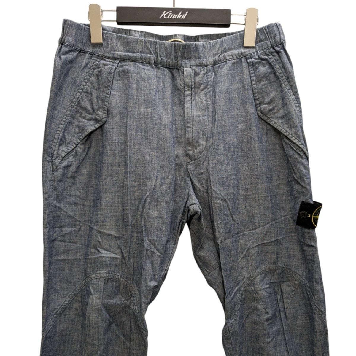 ストーンアイランド　イージーパンツ　W32 デニム　カーゴ　681531707 STONE ISLAND(ストーンアイランド) シャンブレー イージーパンツ