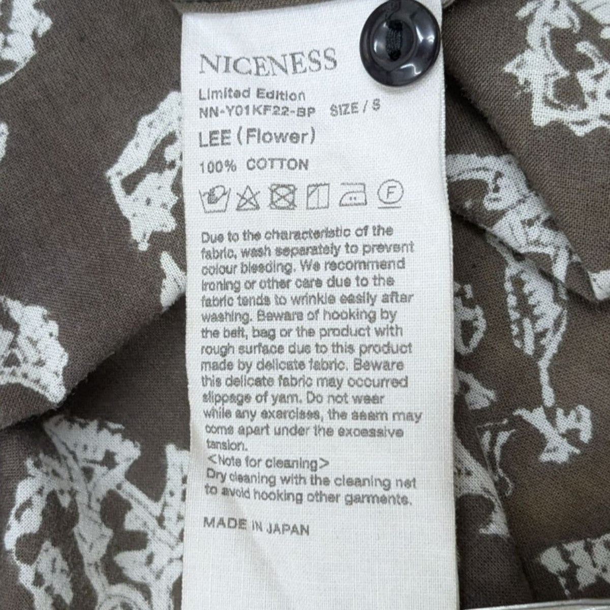 NICENESS(ナイスネス) 総柄シャツNN-Y01KF22-BP NN-Y01KF22-BP