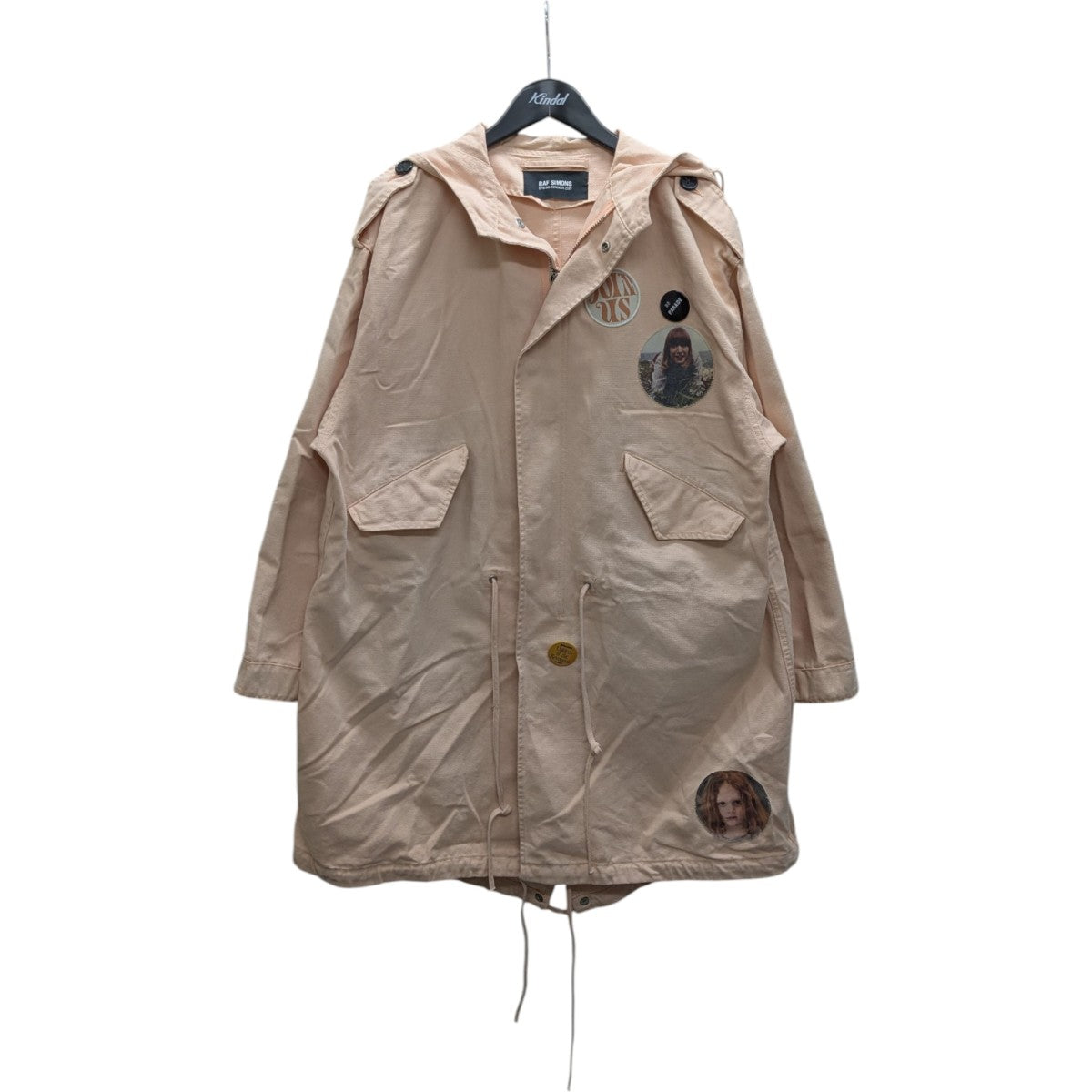 EDIFICE ベージュ モッズコート ドローストリング付き 本物志向 EDIFICE ベージュ モッズコート ドローストリング付き 本物志向