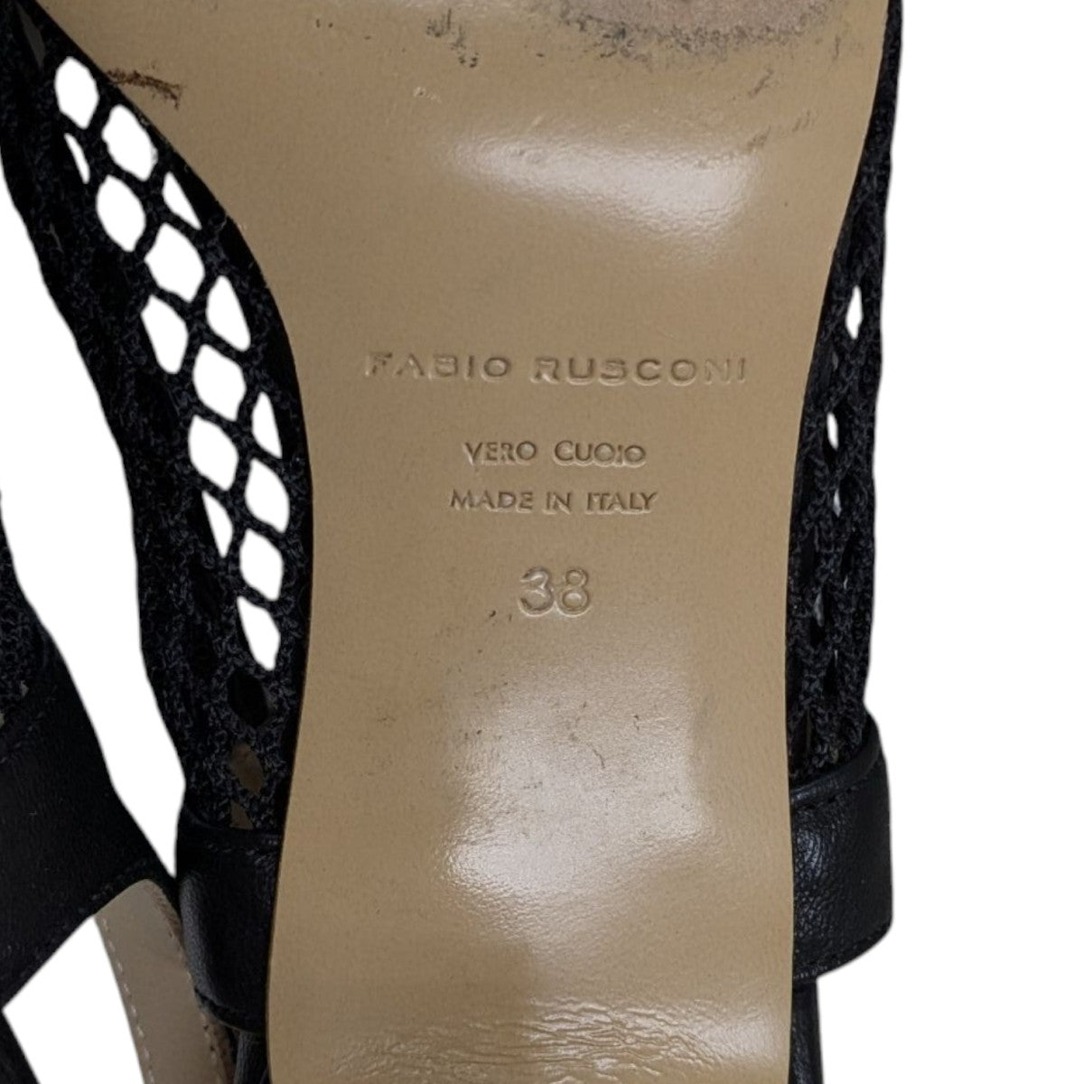 未使用級✨ ファビオルスコーニ ブラック レザー パンプス 本革 ラウンドトゥ Fabio Rusconi｜ファビオルスコーニのパンプス（レザー・本革