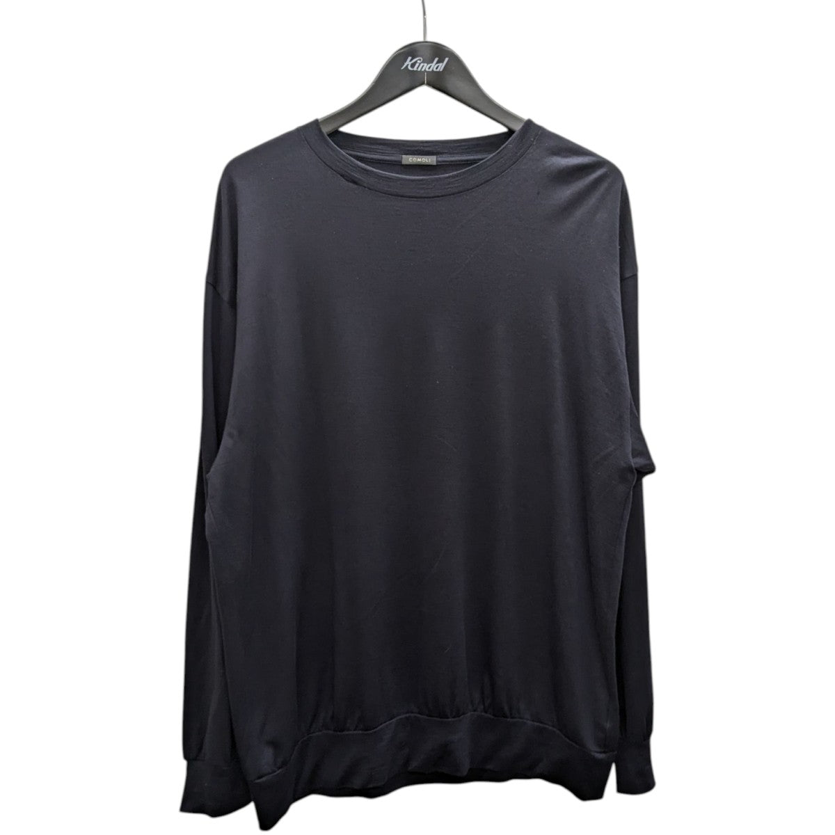 傷ありジャンク品 COMOLI 22ss サマーウール長袖クルー Navy 4 COMOLI サマーウール 長袖クルー | Less Higashikawa