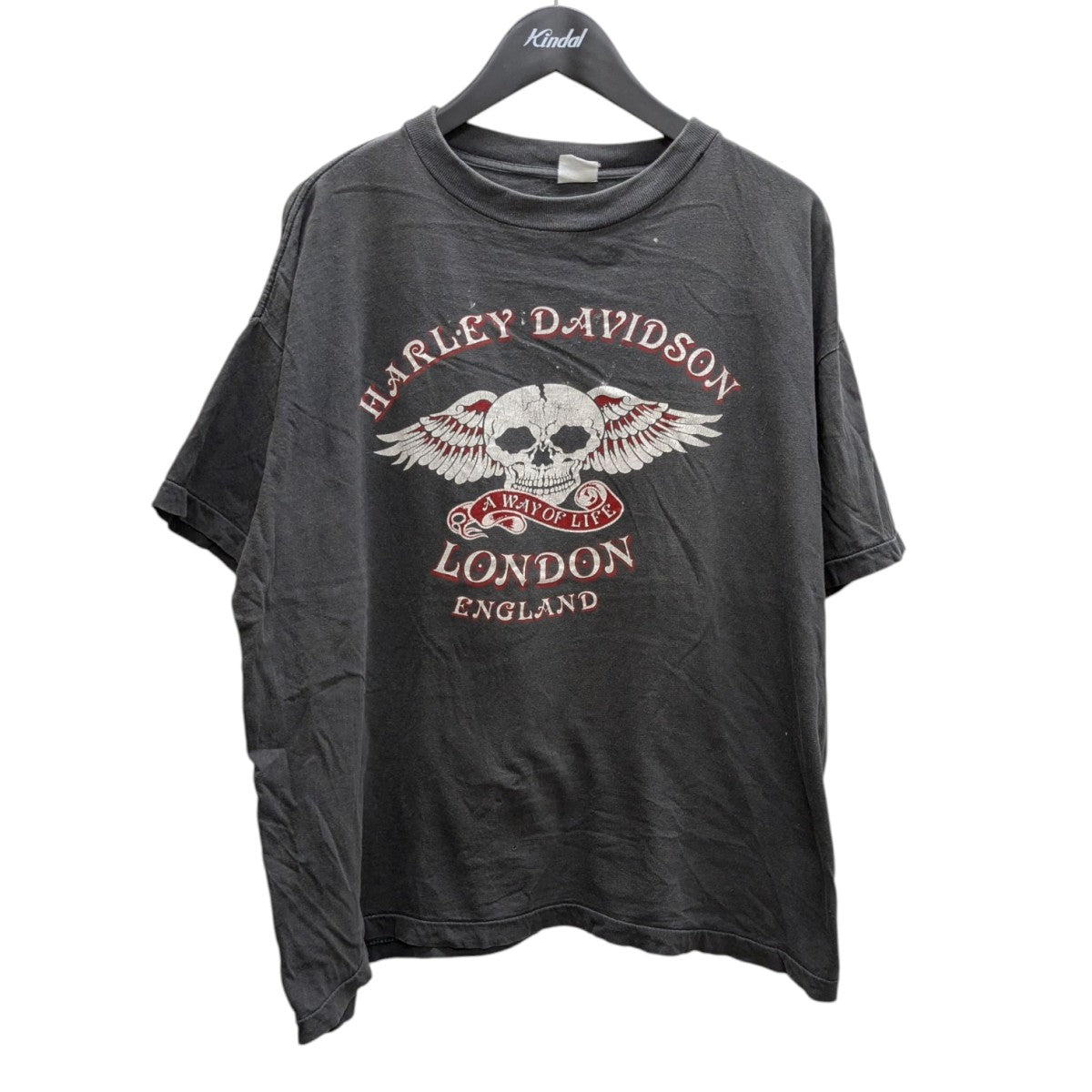 HARLEY-DAVIDSON 80s スカルウィング Tシャツ 古着・中古-1枚目のアイテム画像