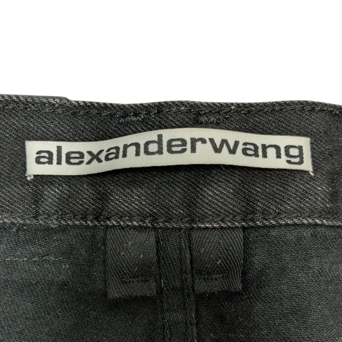 本日取り下げ　Alexander wang 白　切り替え　デニムパンツ　S 本日取り下げ Alexander wang 白 切り替え デニムパンツ S