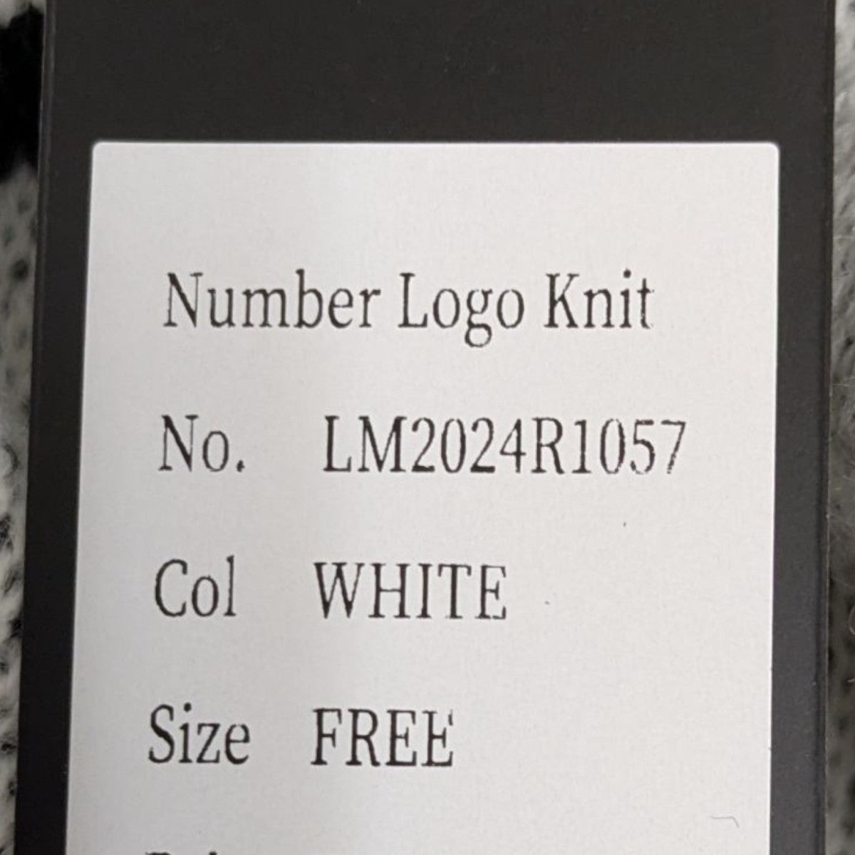 Number Logo Knitロゴニット