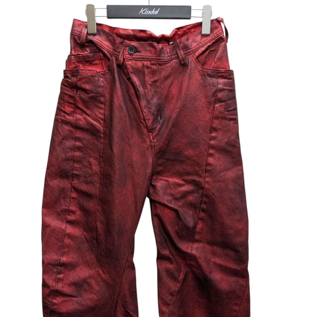 JULIUS(ユリウス) oz Coated Denim Curved Wide Pantsデニム