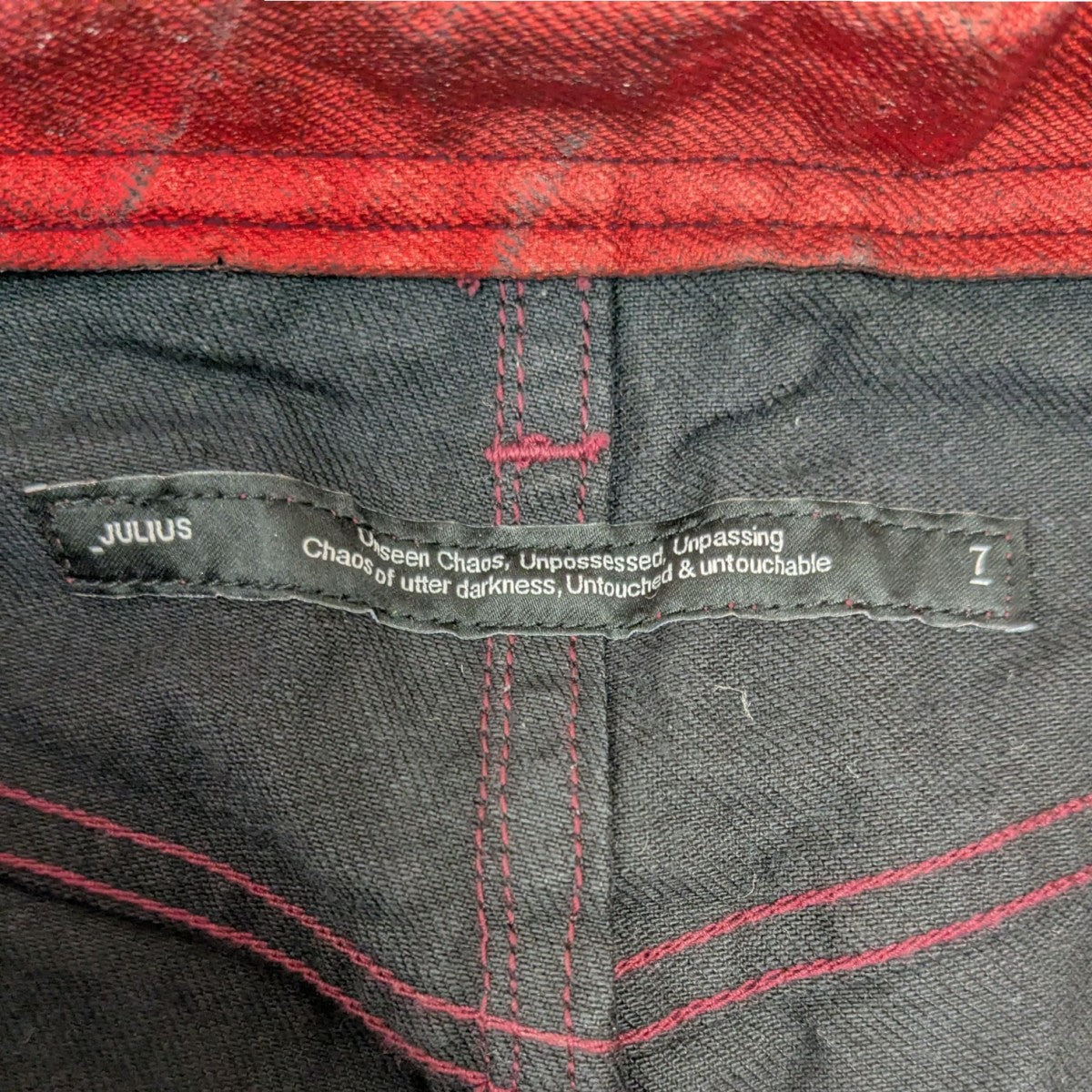 JULIUS(ユリウス) oz Coated Denim Curved Wide Pantsデニム