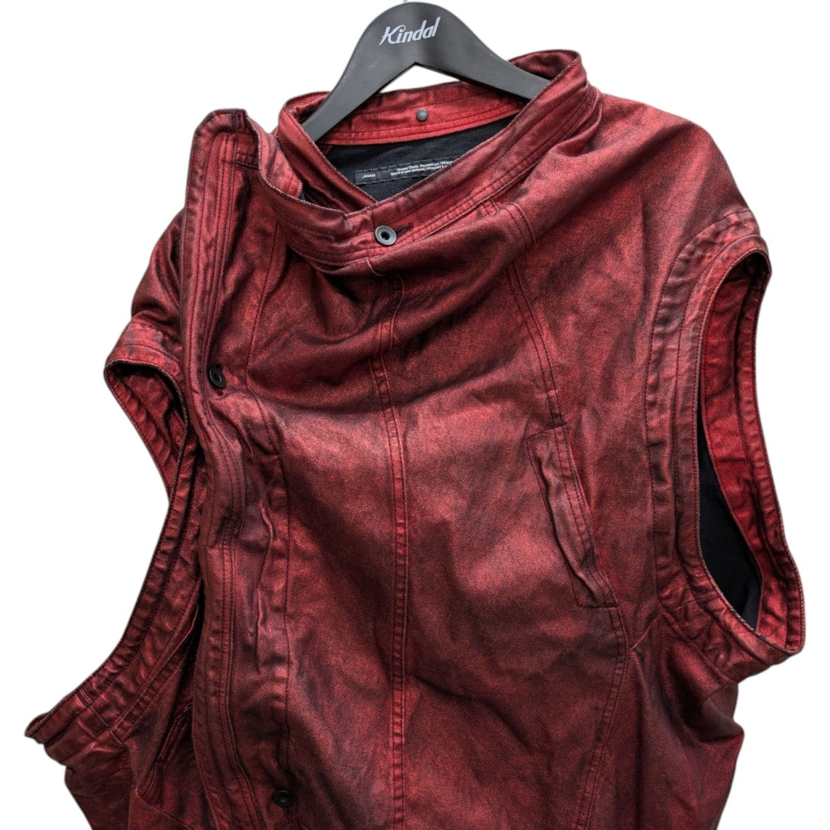 JULIUS(ユリウス) 25SS10oz Coated Denim Asymmetry Hooded Vest