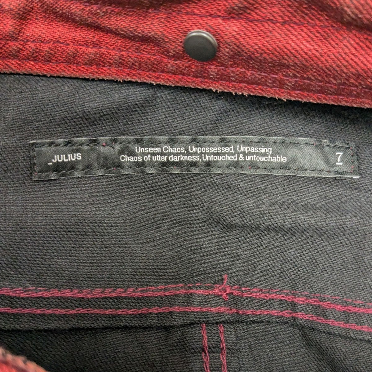 JULIUS(ユリウス) 25SS10oz Coated Denim Asymmetry Hooded Vest