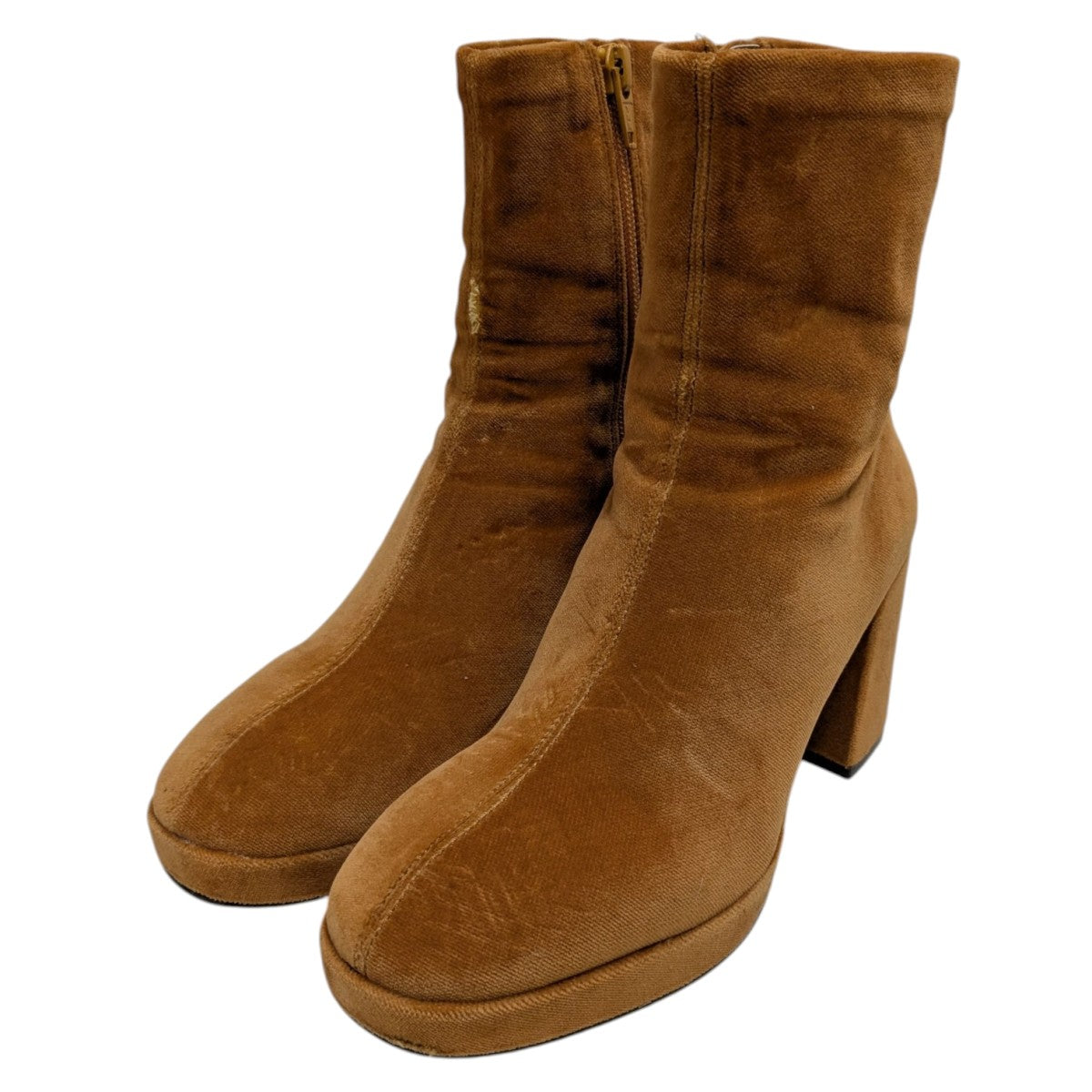 Le Talon PLAT FIT SHORT BOOTSスウェードブーツ 古着・中古-1枚目のアイテム画像