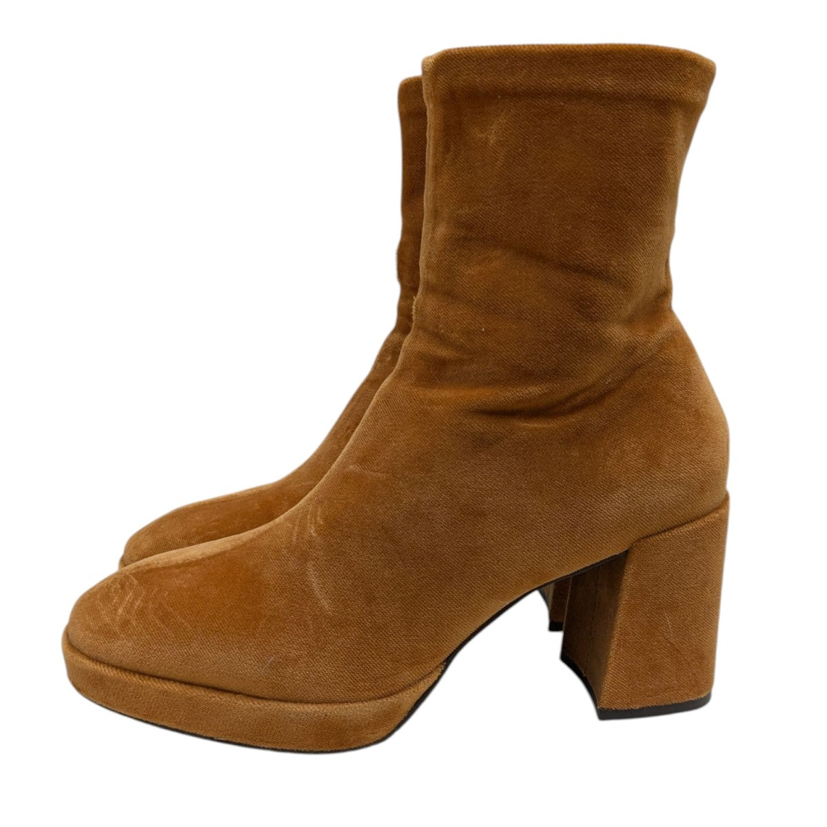 Le Talon PLAT FIT SHORT BOOTSスウェードブーツ 古着・中古-3枚目のアイテム画像