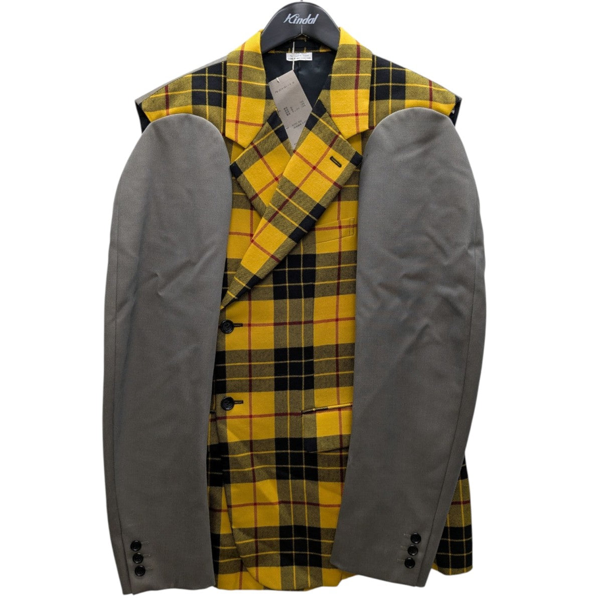 コムデギャルソン　shirt ドッキングジャケット コムデギャルソンCOMME des GARCONS ドレープチェックドッキング