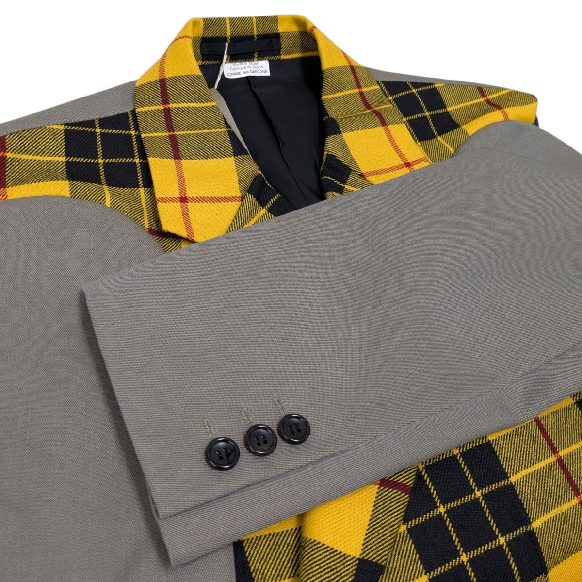 22ss タオ ギャルソン パッカリング 製品染め ドッキング ジャケット M 値下げ】TAO COMME des GARCONS 23SS ウールエステルトロ先染め