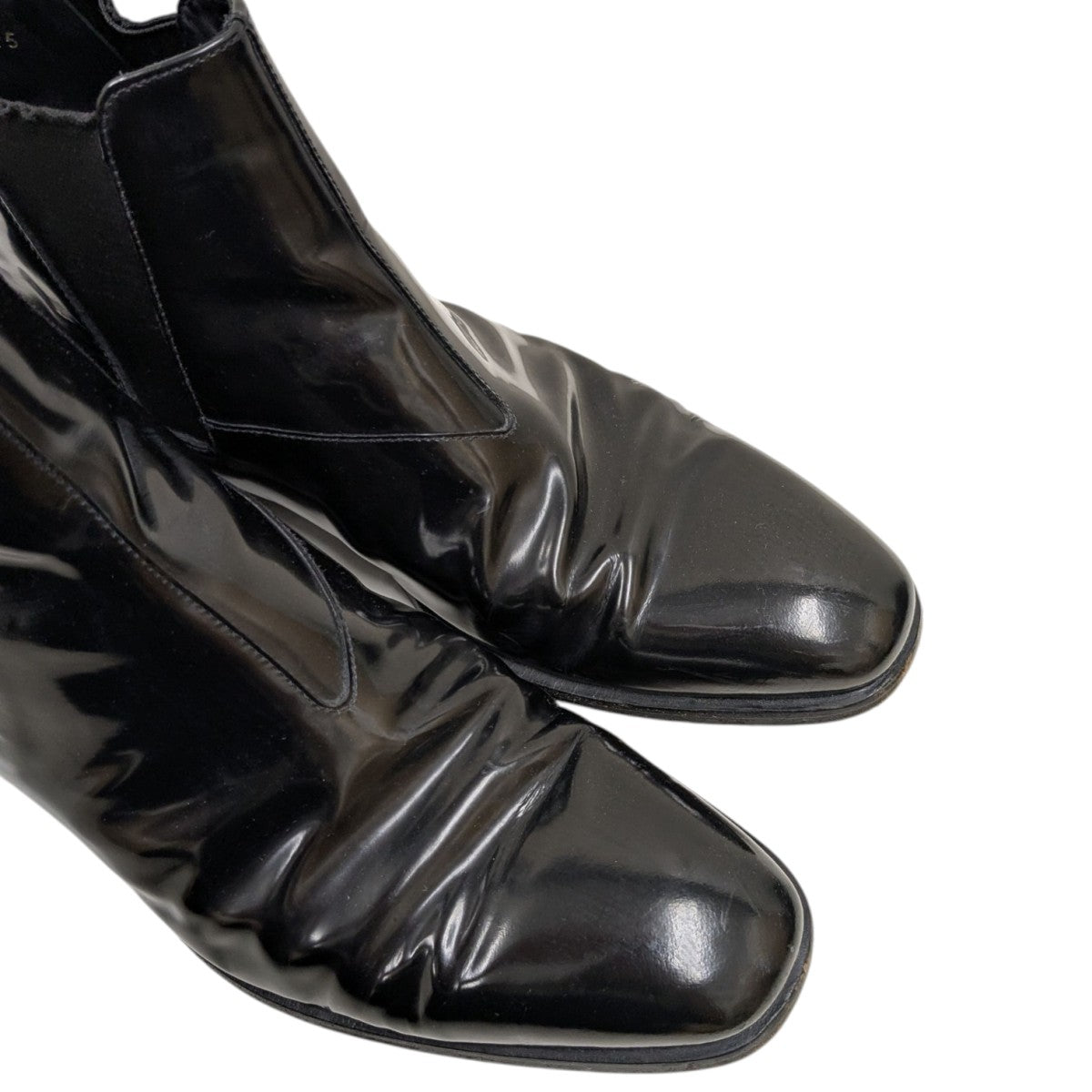 PRADA ブラックレザー サイドゴアブーツ 8 PRADA - PRADA サイドゴアブーツ サイズ8 ブラック 2TC028の通販