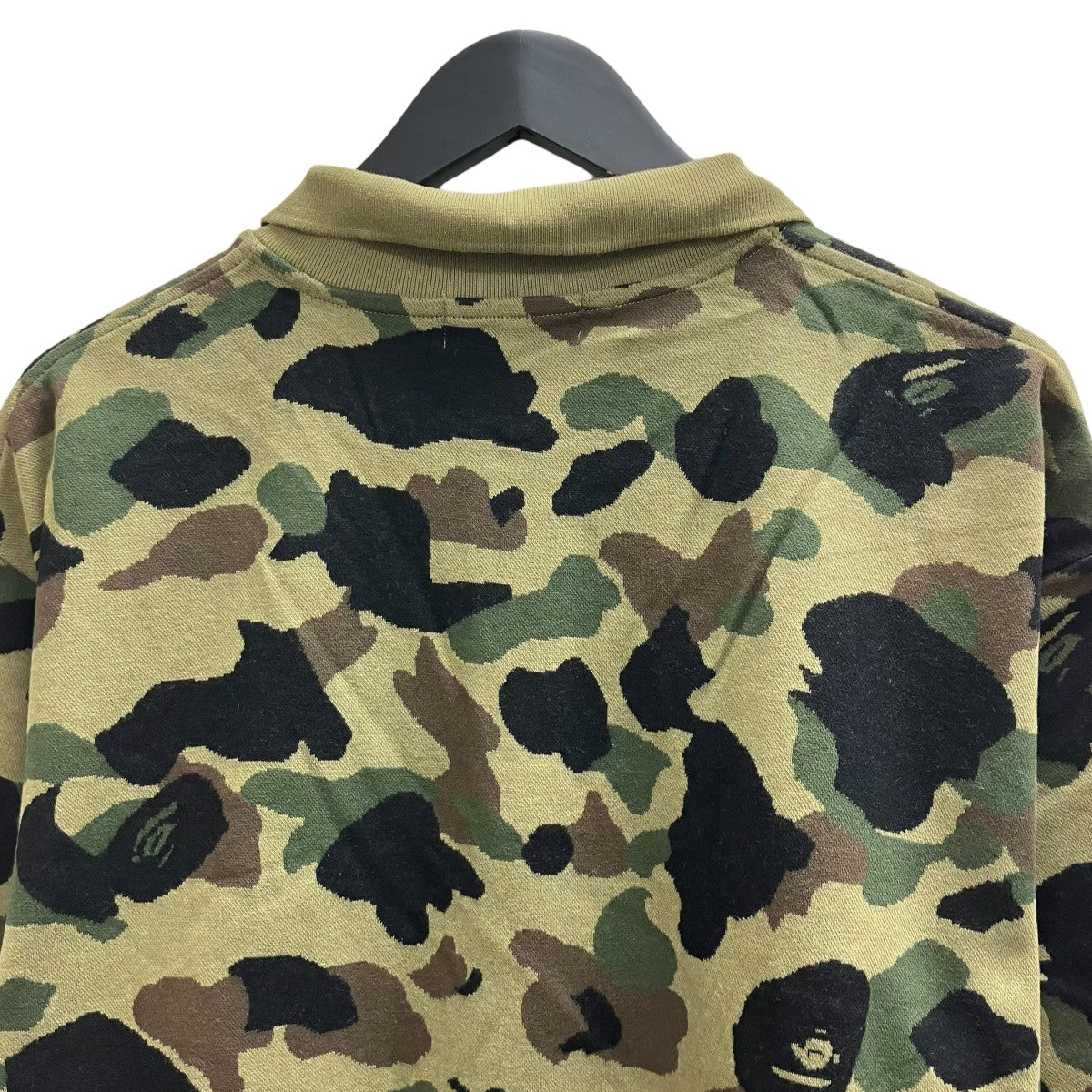 A BATHING APE 1ST CAMO JACQUARD LOGO RELAXES FIT POLO SHIRTポロニット 古着・中古-4枚目のアイテム画像