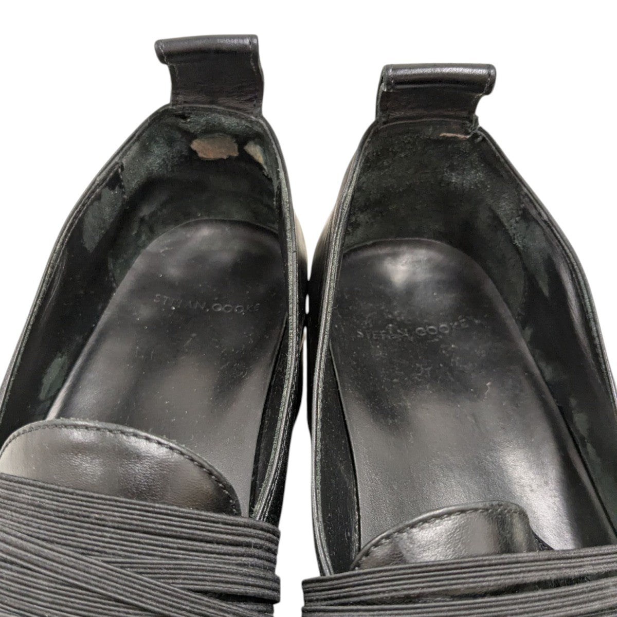 stefan cookie(ステファン・クック) elastic bikerローファー ブラック