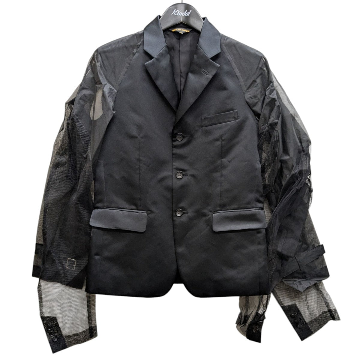 未使用　23aw　10万　ブラックコムデギャルソン　ラッフル　ジップジャケット COMME des GARCONS GIRL(コムデギャルソンガール) 24SSラッフル