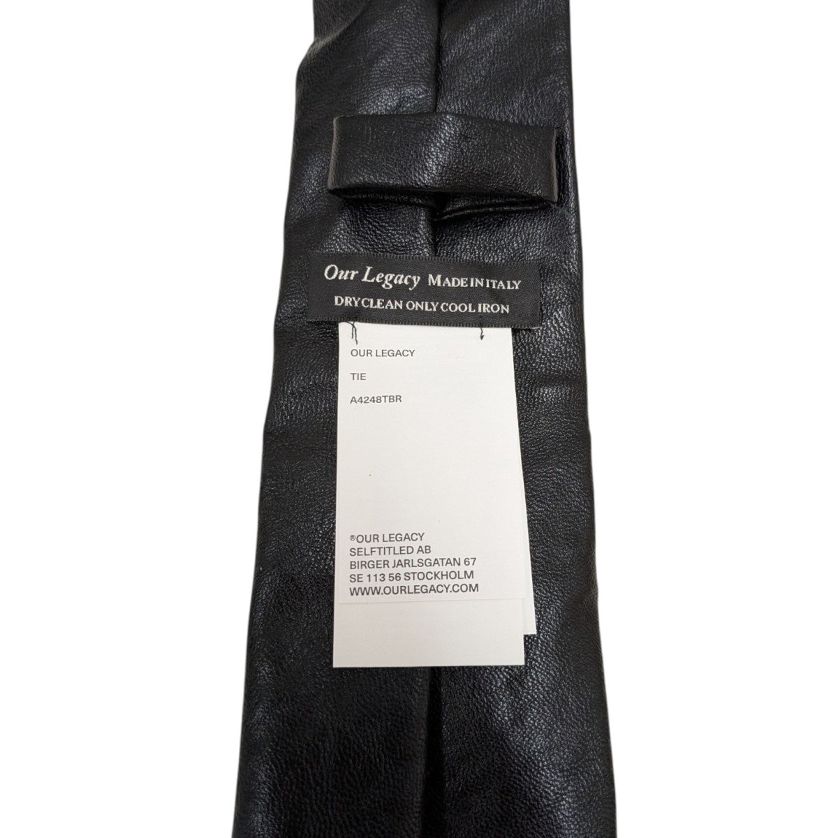 OUR LEGACY(アワーレガシー) TIE BLACK REAL FAKE LEATHER