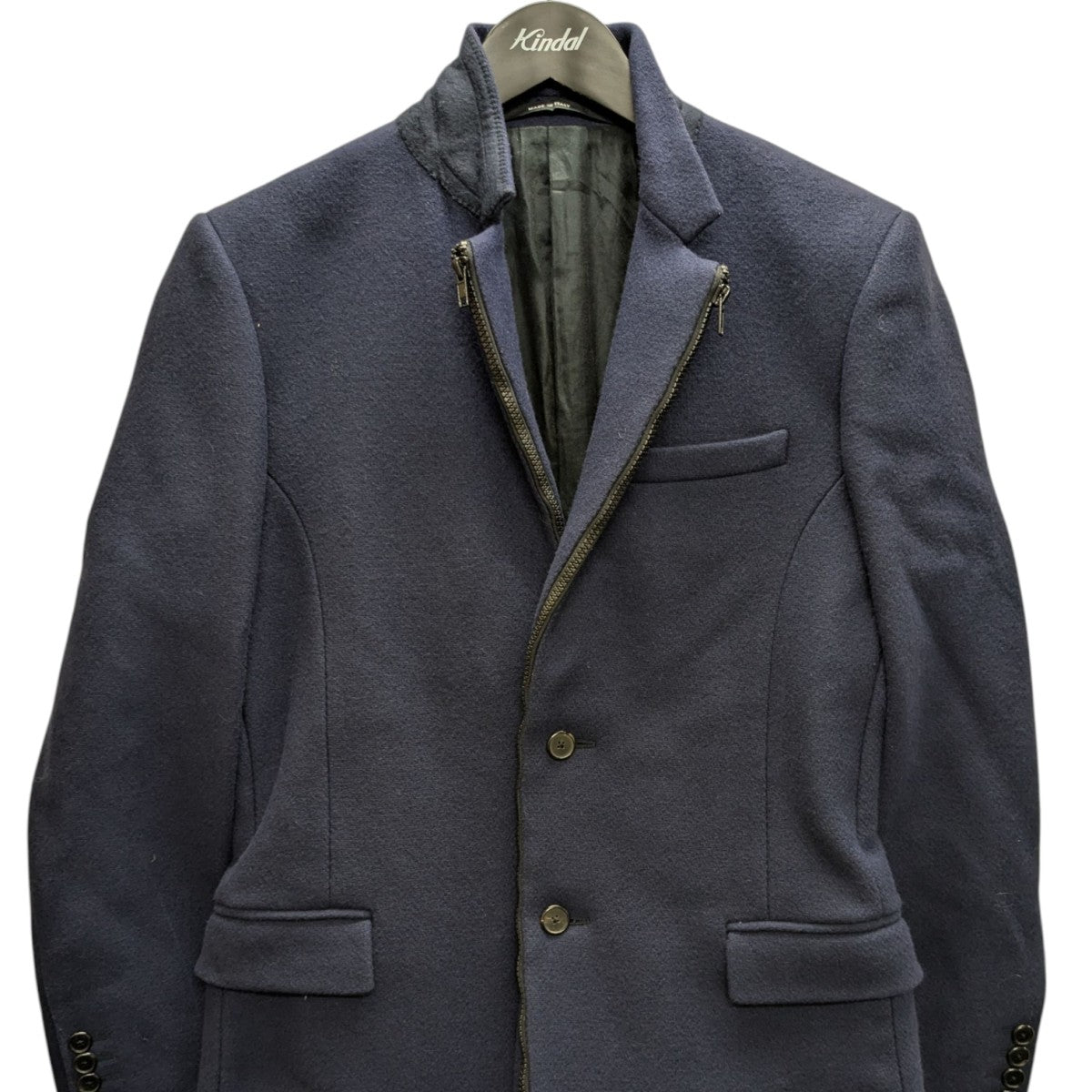 GIVENCHY(ジバンシィ) ウールジップコート ネイビー サイズ 46｜【公式