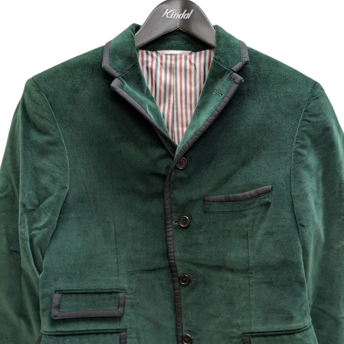 THOM BROWNE グリーン　ベルベット　ジャケット THOM BROWNE グリーン ベルベット ジャケット
