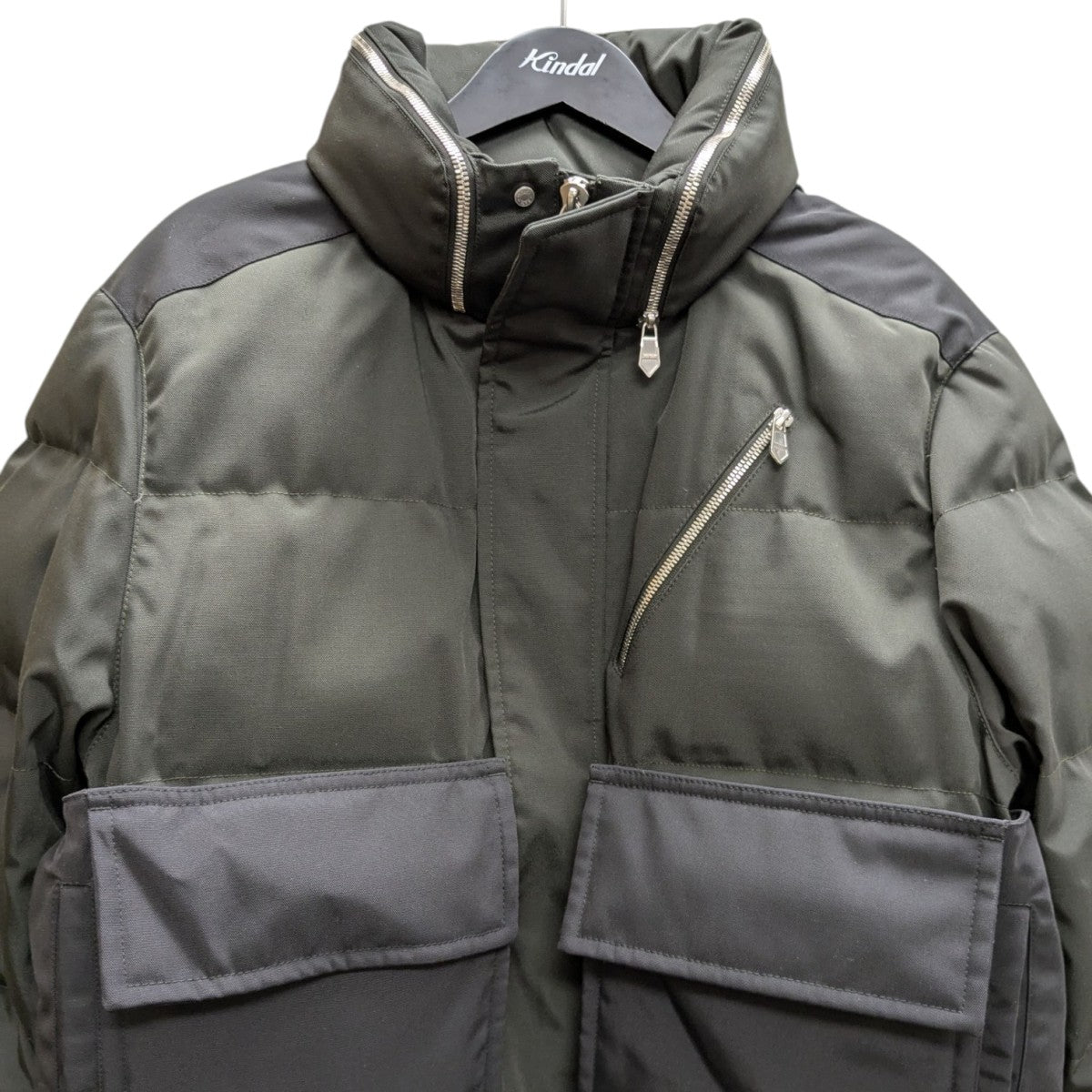 極美品　HERMES エルメス　中綿　ダウン　コート　ロング　サファリ　カーキ 極美品 HERMES エルメス 中綿 ダウン コート ロング サファリ カーキ