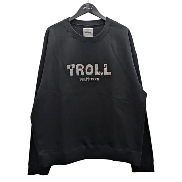 vaultroom(ボルトルーム) TROLL CREWNECKトレーナー ブラック サイズ
