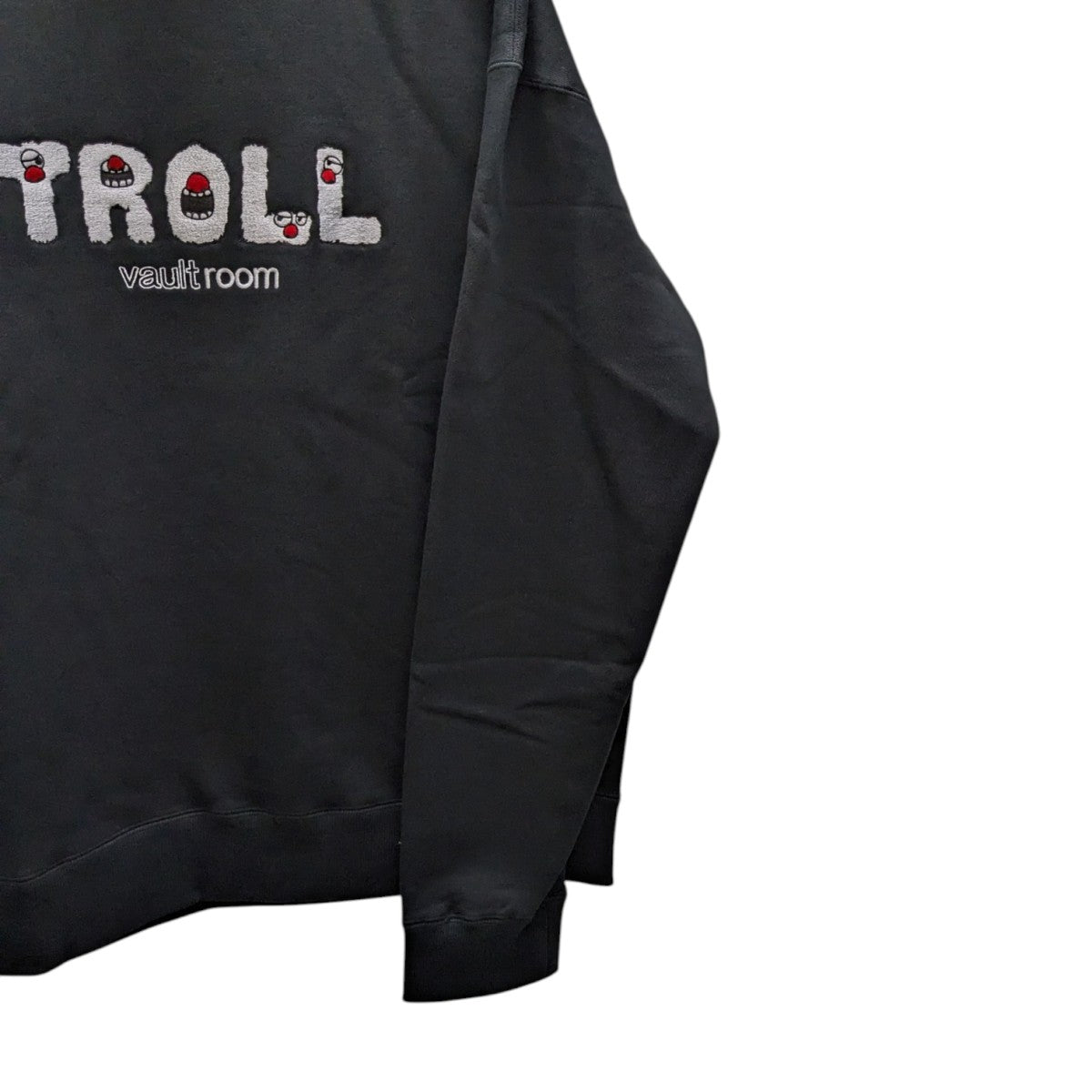 vaultroom(ボルトルーム) TROLL CREWNECKトレーナー ブラック サイズ