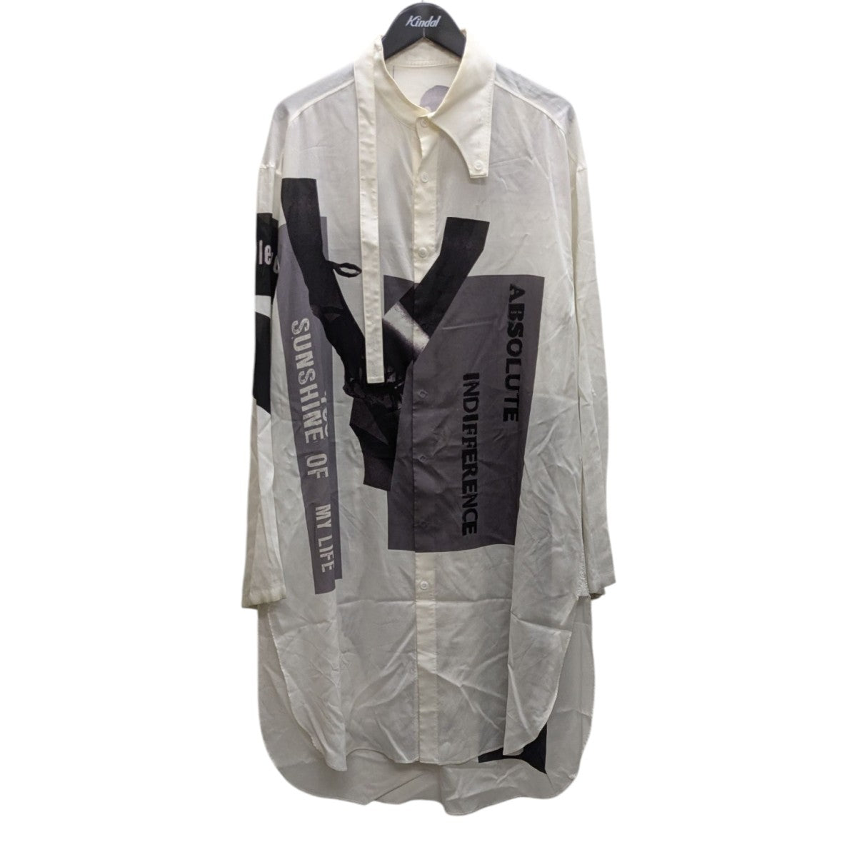 Yohji Yamamoto 25ss メッセージプリントブラウス Yohji Yamamoto pour homme(ヨウジヤマモトプールオム) 25SS ASYMMETRY