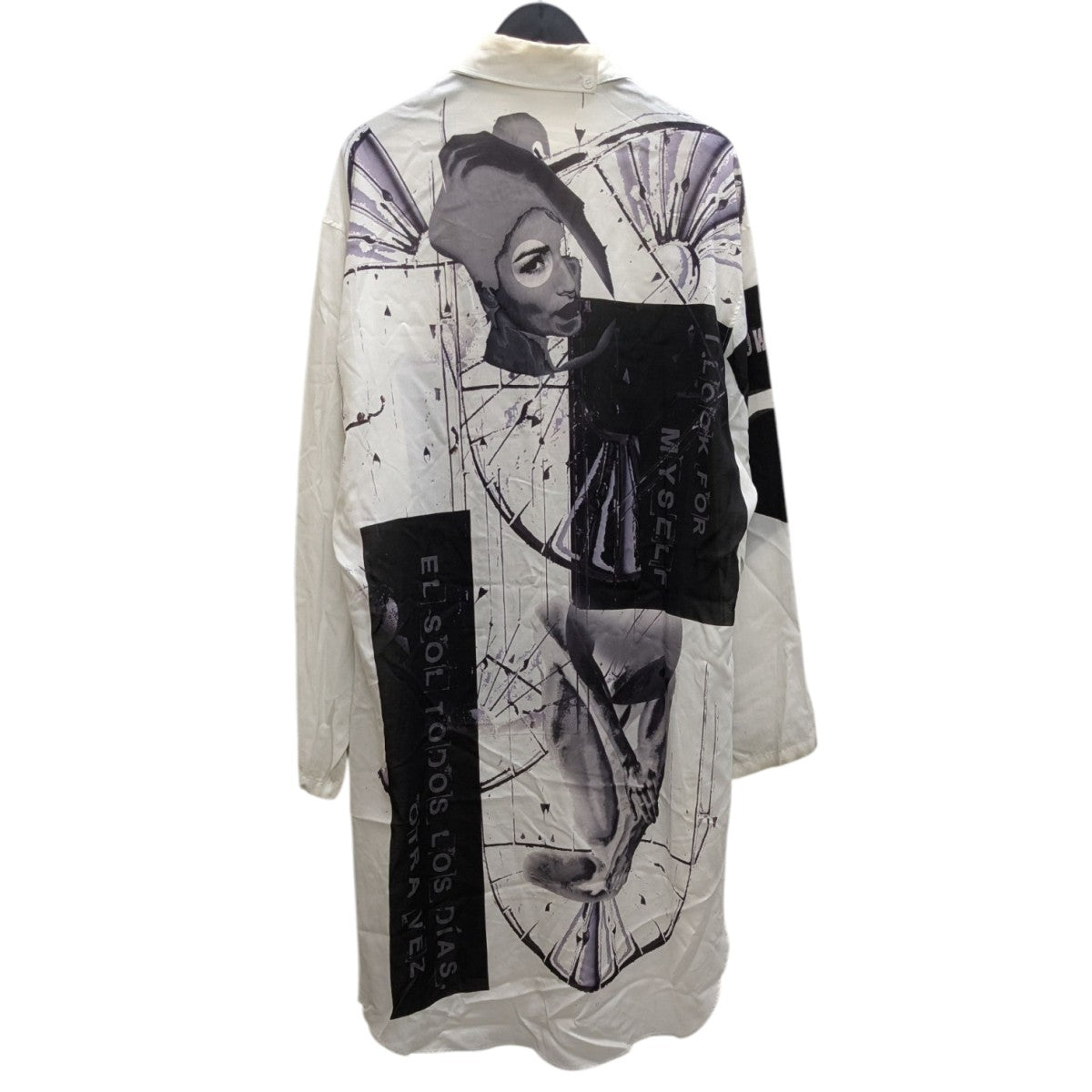 Yohji Yamamoto pour homme 25SS ASYMMETRY COLLAR PRINT BLOUSE アシンメトリーカラープリントブラウス 古着・中古-3枚目のアイテム画像