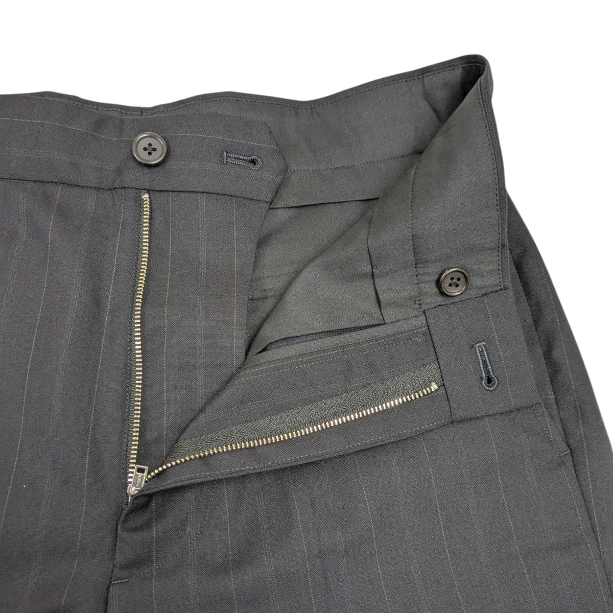 MARGARET HOWELL×FOX BROTHERS WIDE STRIPE FINE WOOL