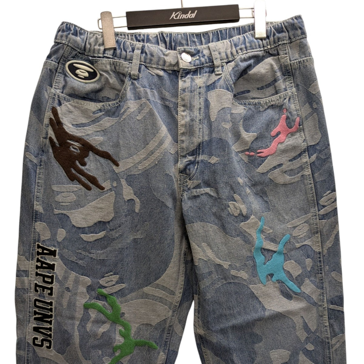 エイプ　デニム　XL アベイシングエイプ Aoyama Limited BAPE camo APE HEAD denim pants A Bathing Ape