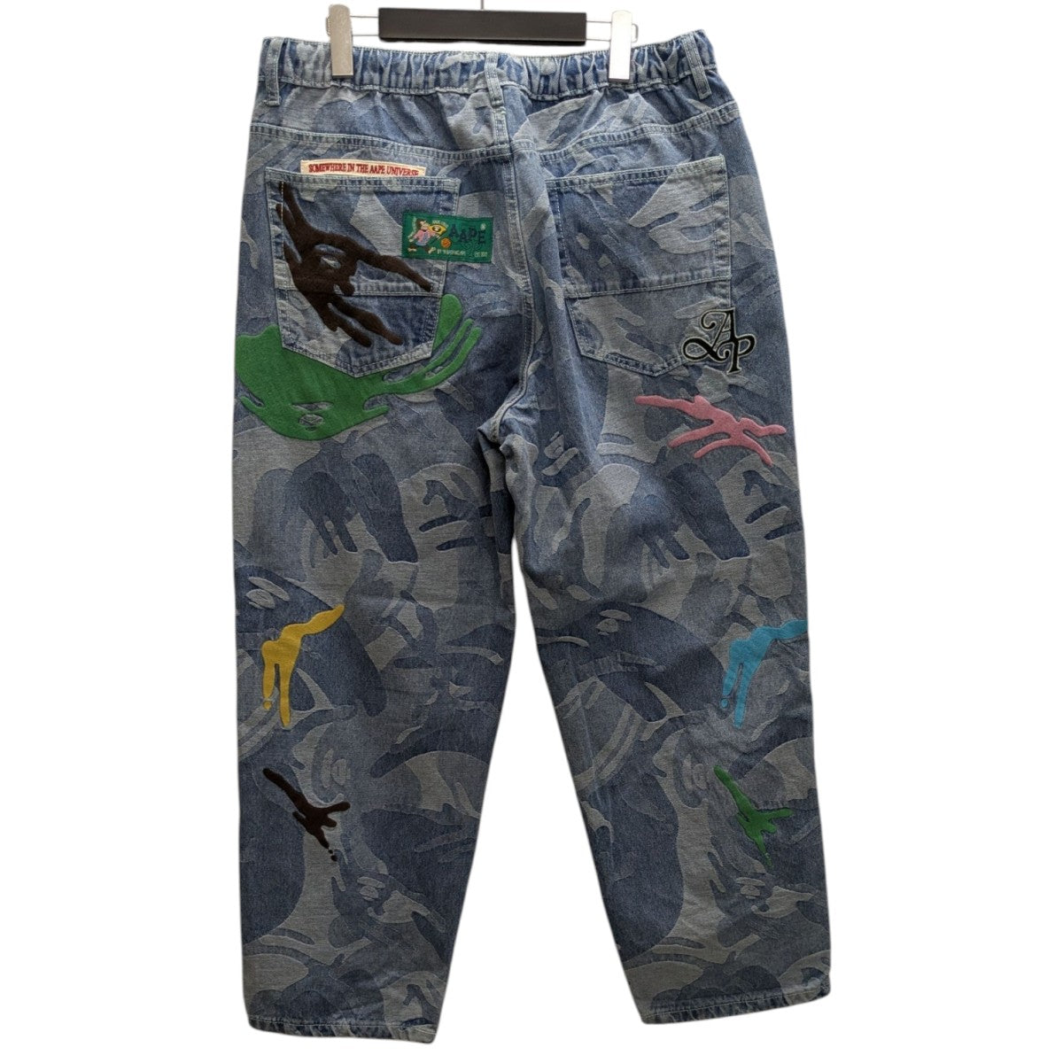 エイプ　デニム　XL アベイシングエイプ Aoyama Limited BAPE camo APE HEAD denim pants A Bathing Ape