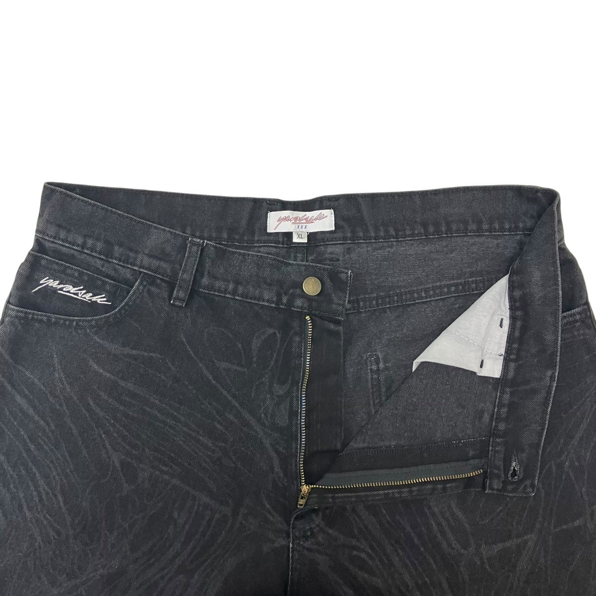 YARDSALE(ヤードセール) Ripper Shortショートデニムパンツ ブラック