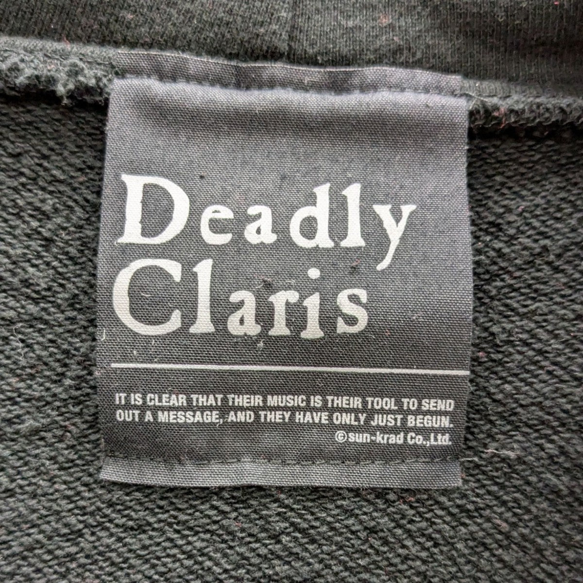 deadly claris(deadly claris) ジップパーカー ブラック サイズ