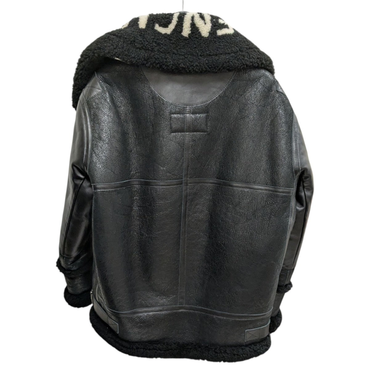 BALENCIAGA(バレンシアガ) ロゴムートンジャケット 436548 ブラック