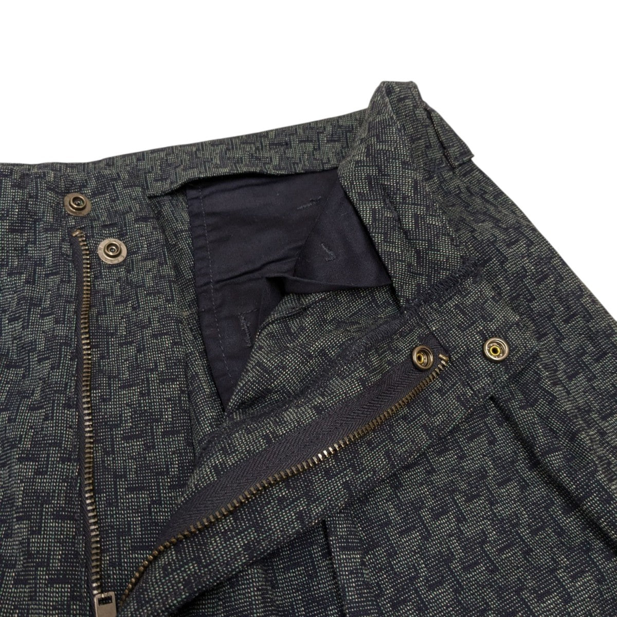 CASUALS ZOOTS BLUE CHECK PATTERワンタックパンツ