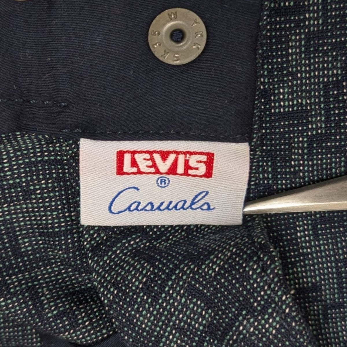 CASUALS ZOOTS BLUE CHECK PATTERワンタックパンツ