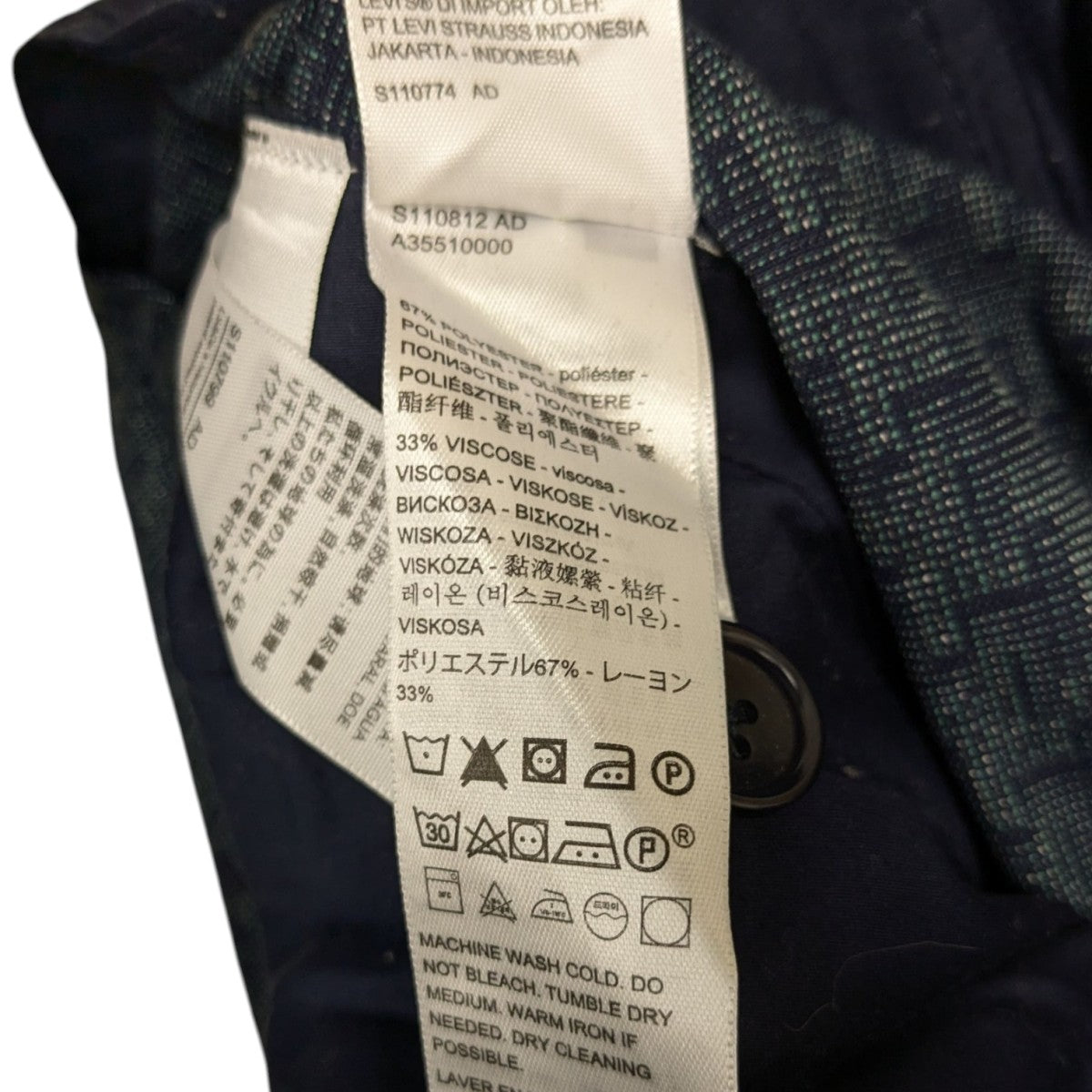 CASUALS ZOOTS BLUE CHECK PATTERワンタックパンツ