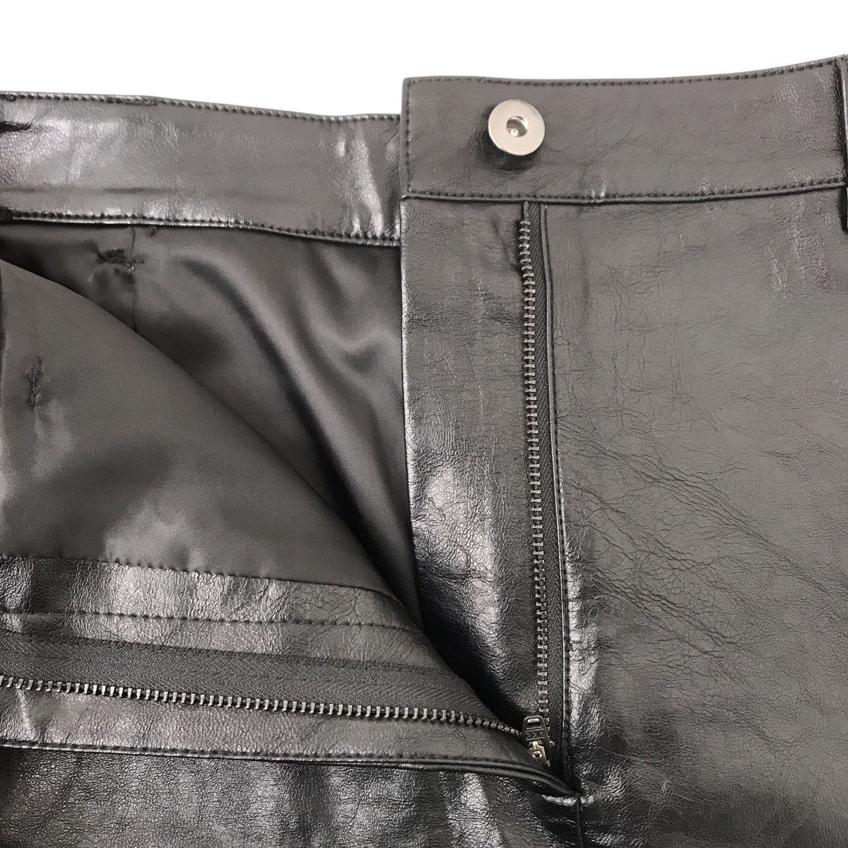 Incu Foretell Vegan Leather SkirtヴィーガンレザースカートIWKS0058 古着・中古-6枚目のアイテム画像