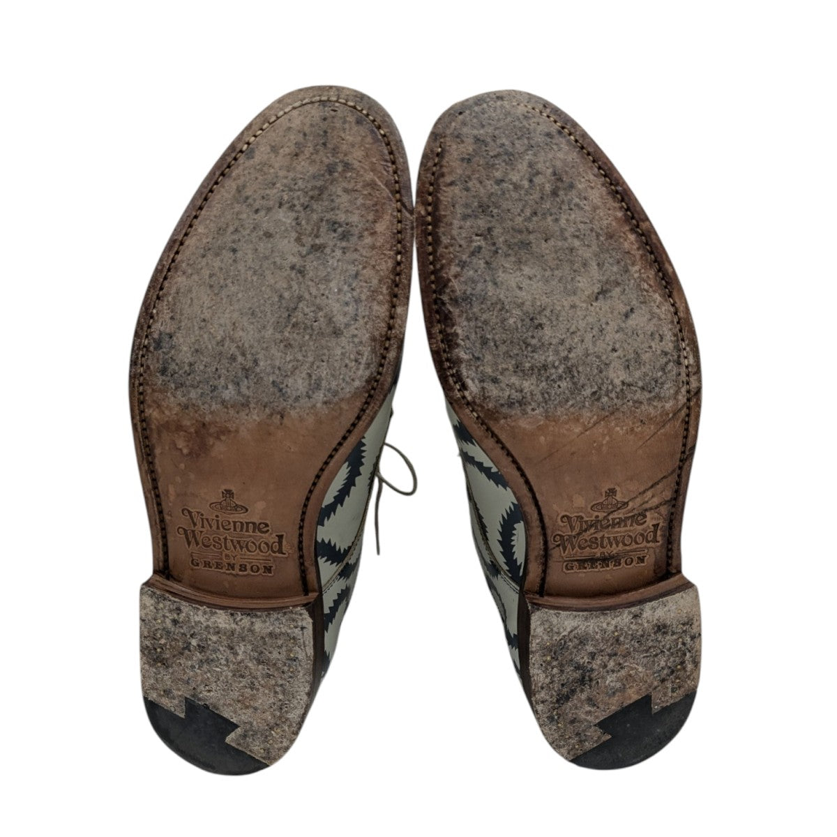 Vivienne Westwood×GRENSON スクイグルシューズ ホワイト×ブラウン