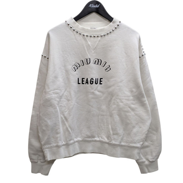 MIU MIU(ミュウミュウ) スタッズ付きスウェット MJL800 1ZVE