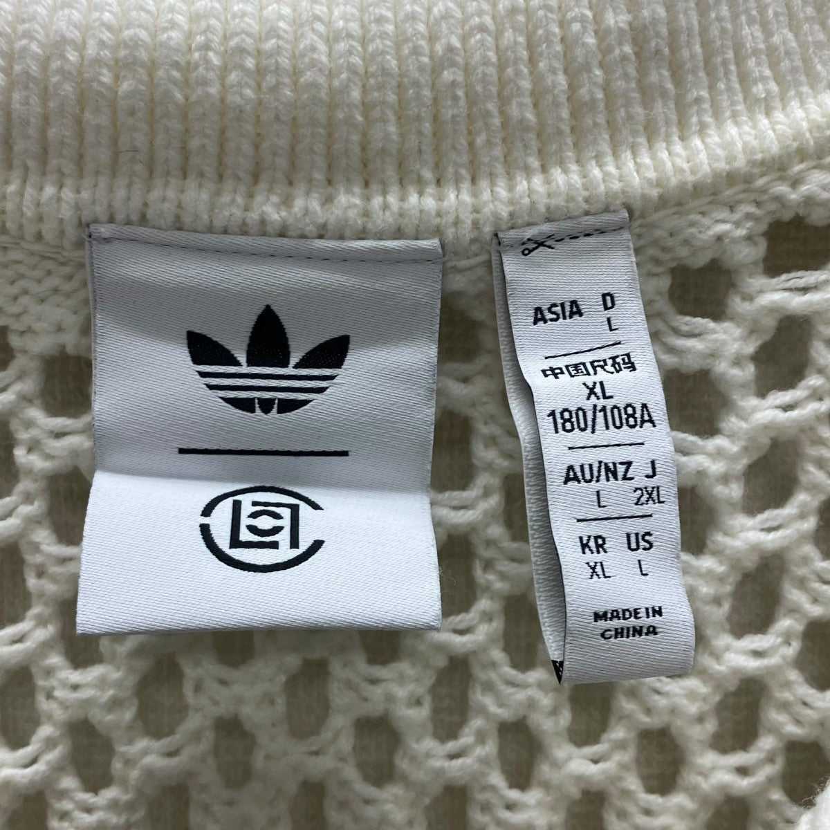 adidas×CLOT クロシェポロシャツ 古着・中古-5枚目のアイテム画像