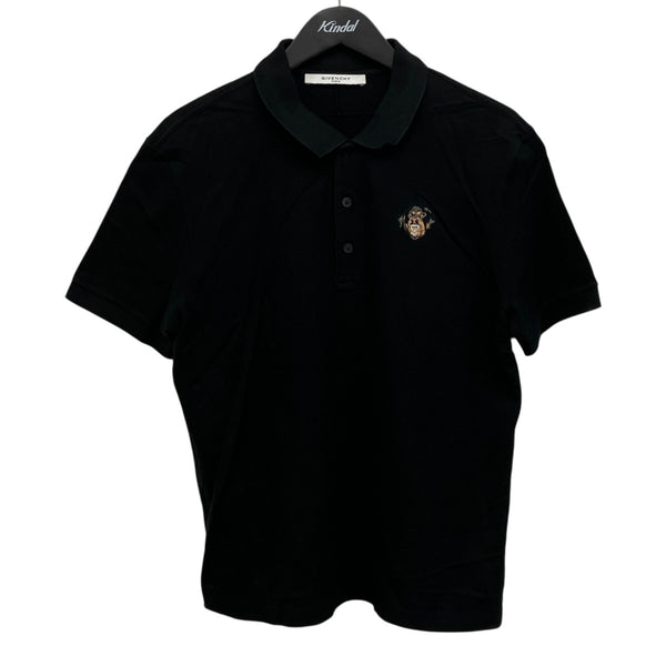 ​【新品タグ付】GIVENCHY GENTLEMANポロシャツ4Gロゴイタリア製 GIVENCHY(ジバンシィ) 胸ロゴポロシャツ 15F 701 700 ブラック｜【公式