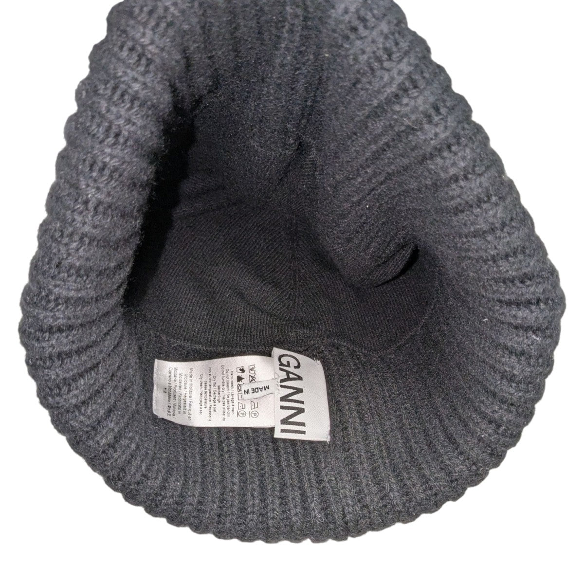 Ganni(ガニー) ニット帽 5789 ブラック サイズ ONE SIZE｜【公式