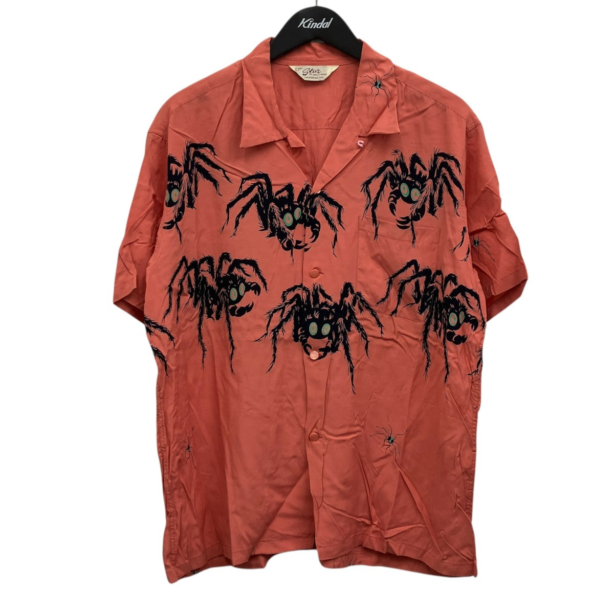 HIGH DENSITY RAYON OPEN SHIRT “TARANTULA” ショートスリーブオープンカラーシャツ