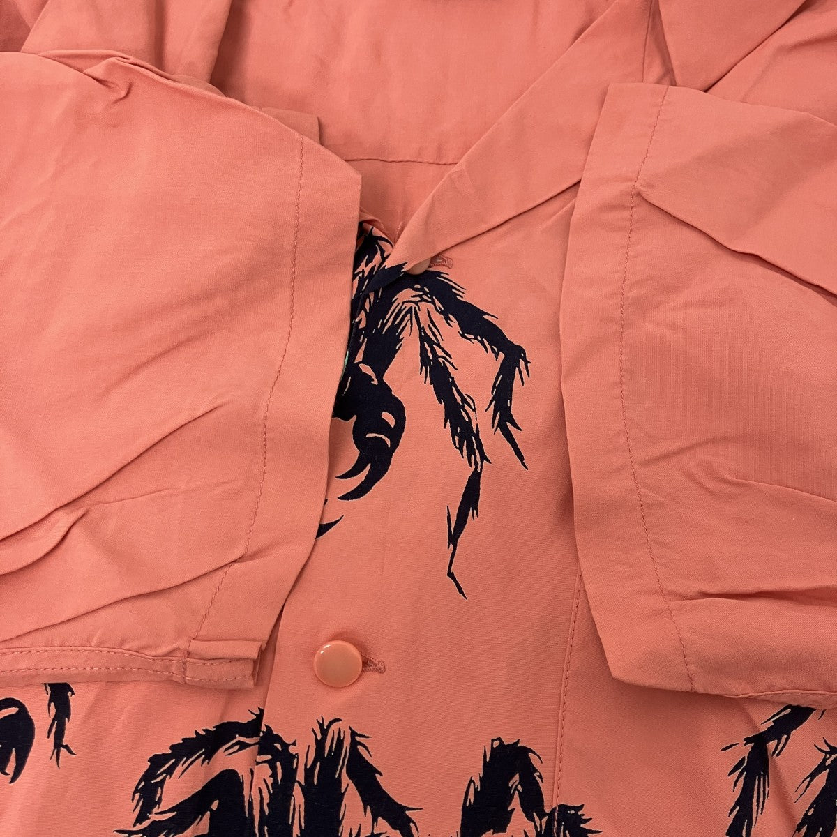 HIGH DENSITY RAYON OPEN SHIRT “TARANTULA” ショートスリーブオープンカラーシャツ